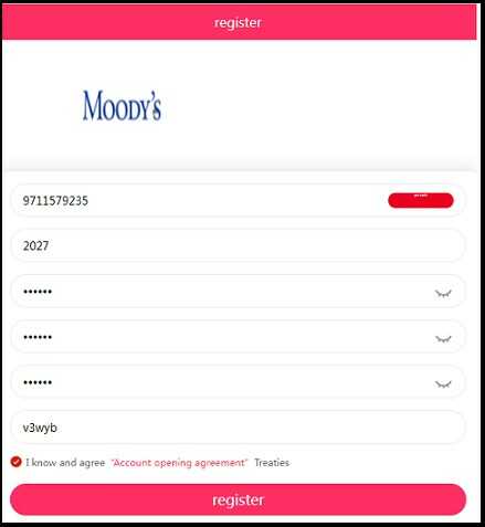 Moody91 App Registration