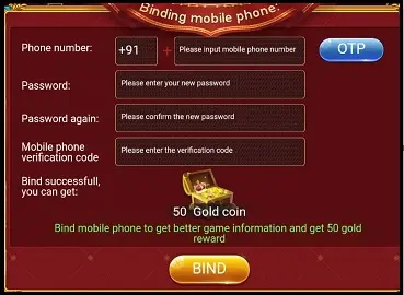 Rummy Dhan App Bind Mobile Number
