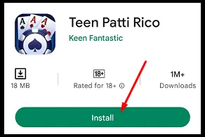 Teen Patti Rico App Install