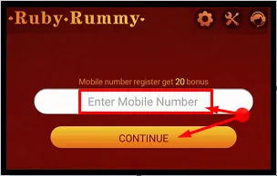 Ruby Rummy App Login With Mobile Number