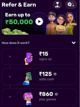Rush Game Refer  Earn Upto Rs 50000