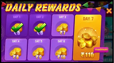 Daily Reward In A1 Rummy App