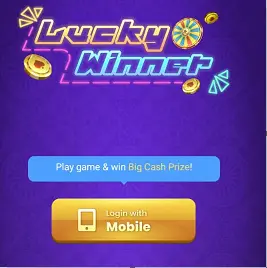 Lucky Winner App Login With Mobile