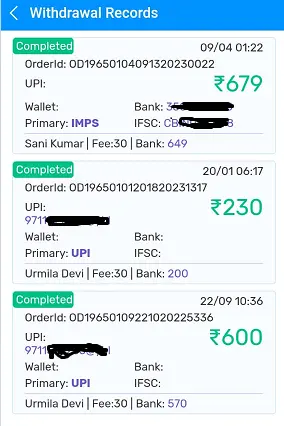 FastWin App Payment Proof