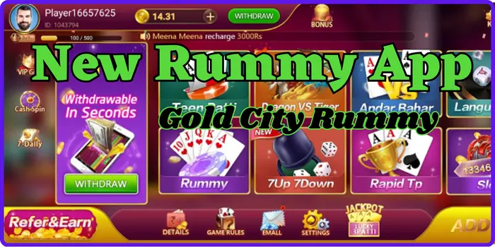 Gold City Rummy Apk Download - Get ₹70 Bonus