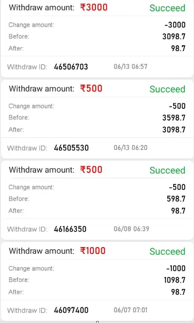 Happy Teen Patti Payment Proof