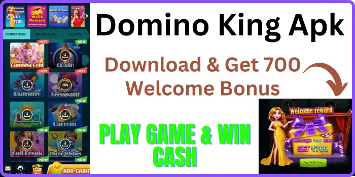 Domino King Apk Download - Get ₹700 Welcome Reward
