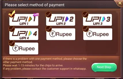 Teen Patti VIP App Payment Method
