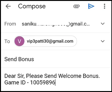 Bonus Claim Process in VIP 3 Patti App