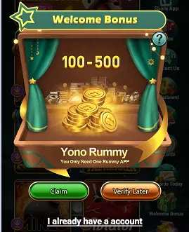 Yono Rummy App Login & Claim 500 Bonus