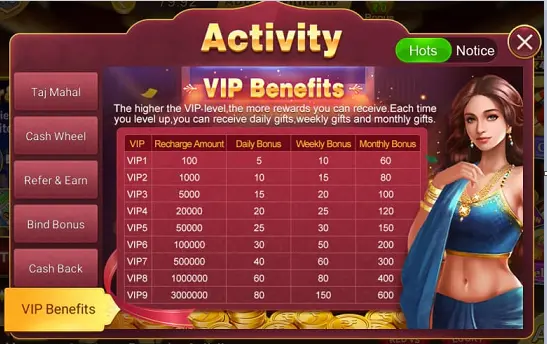 Teen Patti Winner App VIP Benefits